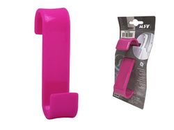 Крючок MSV S-форма розовый, пластик