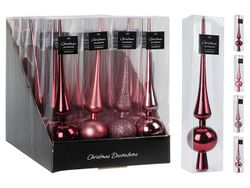 Верхушка елочная пластиковая 30сm "Dark Pink"