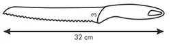 купить Нож Tescoma 863036 Pentru piine Presto 20cm в Кишинёве 