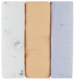 cumpără Accesoriu pentru înfășat Kikka Boo 31103010099 Pelinci de muselina Seally Me, 75x75cm, 3buc în Chișinău 