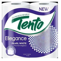 Туалетная бумага TENTO 3 слоя 17м*4 Pearl White