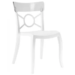 cumpără Scaun Papatya Opera-S - seat white / back clear în Chișinău 