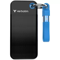 купить Накопители SSD внешние Verbatim M.2 External SSD 256GB Verbatim Pocket USB 3.2 Gen 2, Black/Blue (VER_32416) в Кишинёве 