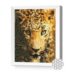 купить Картина по номерам Art Gallery JS20603 Mozaic cu diamante 20x30cm Leopard в Кишинёве 