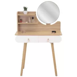 купить Стол Jumi CM-324282 Туалетный столик SCANDI (натуральный/белый) в Кишинёве 