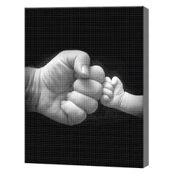 Salut cu pumnul, 30x40 cm, mozaic cu diamante