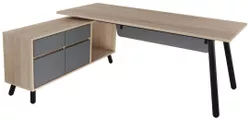 купить Офисный стол Deco Fusion + box incorporat Stinga 1800x800/1550x400 в Кишинёве 