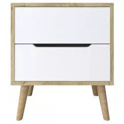 купить Тумбочка Trendy Flora-Sapphire Oak, White, 50x60x44cm в Кишинёве 