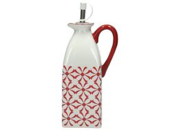 Бутылка для масла 570ml Kubik Rosso, керамика