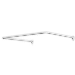 купить Карниз для ванной Bisk 72502 Bara trilaterala p/u perdea de dus, extensibila, 90x90x90cm/ 20mm, alb, в Кишинёве 
