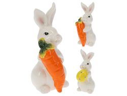 Сувенир пасхальный "Кролик с морковкой/яйцом" 13cm