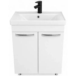 купить Шкаф под умывальник Mashtab 11985 Agat cu 2 usi 60cm Alb в Кишинёве 