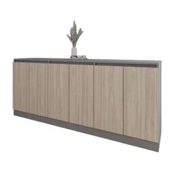 cumpără Comodă Smartex (16493) Т8 200cm Grafit+Stejar Deschis în Chișinău 