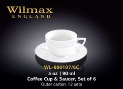Чашка WILMAX WL-880107/ AB (для кофе с блюдцем 90 мл)