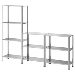 купить Этажерка Ikea Hyllis interior/exterior 180x27x74-140 (Inox) в Кишинёве 