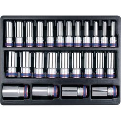 купить Набор головок, бит, насадок King Tony 9-4335MR набор 1/2" головок торцевых, глубоких 6гр., от 8 до 36мм, 25 пр. в Кишинёве 