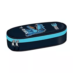 cumpără Penar școlar St.RIGHT 56690 Penar 23x9.5x6cm, Blue T-Rex, textil în Chișinău 