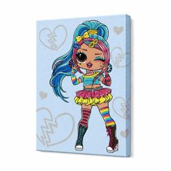 купить Картина по номерам Ideyka (KHO6278) L.O.L. Surprise! Tweens Emma Emo, 30х40 в Кишинёве 