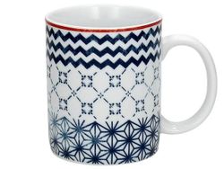 Cana 350ml, cu ornament Quadretti, din ceramica