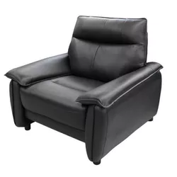 купить Кресло Deco Barton piele naturala Black (382) в Кишинёве 