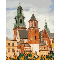cumpără Tablou pe numere BrushMe BS53431 40*50 cm (în cutie) Castelul Wawel din Cracovia în Chișinău 