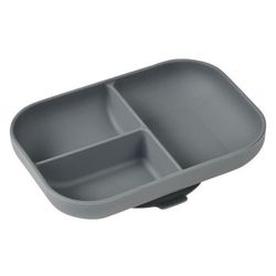 купить Посуда для кормления Beaba B913548 Farfurie compartimentata din silicon cu ventuza Mineral Grey в Кишинёве 