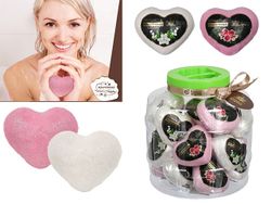 Шар бурлящий для ванны БШ 130g "Сердце", банка пластик