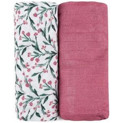 купить Аксессуар для пеленания Petite&Mars 417364 Set 2 pelinci de muselina din bambus Misty Pink Meadow, 120x120cm в Кишинёве 