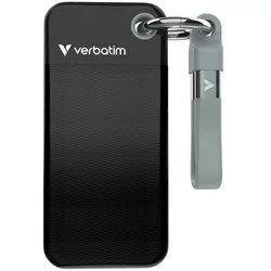 купить Накопители SSD внешние Verbatim M.2 External SSD 512GB Verbatim Pocket USB 3.2 Gen 2, Black/Grey (VER_32282) в Кишинёве 