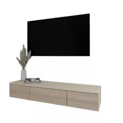 купить Тумба напольная для TV Smartex (16561) Т10 100 TV-Навесная Ivory+Stejar Deschis в Кишинёве 