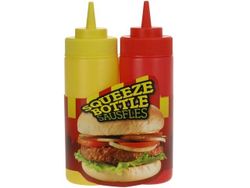Набор 2 бутылки для соусов BBQ 400ml, пластик, 2 цвета