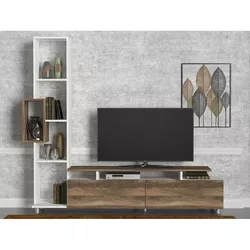 cumpără Comodă TV Trendy Unitate TV, Tulip, AlbNuc, 160x167x30cm în Chișinău 