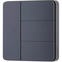 cumpără Întrerupător electric Aqara Z1 PRO - Întrerupător cu 3 butoane (cu și fără neutru) cutie pătrată de perete, neagră (ZNQBKG44LM) în Chișinău 
