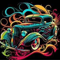 cumpără Tablou pe numere Strateg 57204 Automobil retro 30x30cm (fundal negru) în Chișinău 
