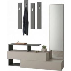 cumpără Mobilă pentru antreu Trendy Ramda Mocha Deschis, Antracit, 137x54x35cm (GTR001332) în Chișinău 