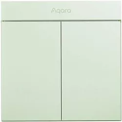 cumpără Întrerupător electric Aqara by Xiaomi ZNQBKG25LM Green H1M - 2 клавиши (c нулём) квадратный подрозетник în Chișinău 