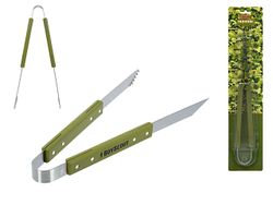 Cleste pentru gratar BoyScout 39cm, inox/lemn