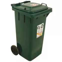 купить Урна для мусора Hydro S Tomberon cu roti si capac 120 L Verde 8001196 в Кишинёве 