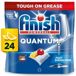 cumpără Detergent mașina de spălat vase Finish Quantum Lemon 24 tab (4874) în Chișinău 