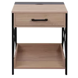 купить Тумбочка Deco Espero 48x40x60H Stejar M37/Black в Кишинёве 