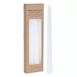 купить Свеча Promstore 10442 Набор свечей спиральных 4шт 25cm, белые в Кишинёве 
