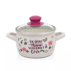 cumpără Cratiță Metalac 55003 Cratita emailata Small things D14cm, 1.55L, capac din sticla în Chișinău 