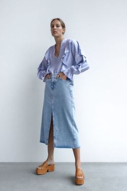 Блуза ZARA Голубой 2949/030/406