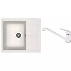 купить Мойка кухонная со смесителем Dr.Gans Nika 580 + SanDonna F 1066 alb в Кишинёве 