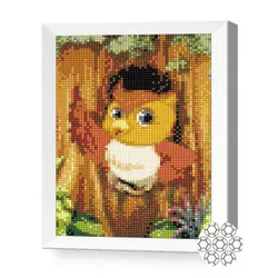 купить Картина по номерам Art Gallery JS20658 Mozaic cu diamante 20x30cm Bufnita inteleapta в Кишинёве 