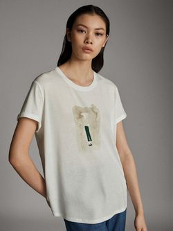 Майка Massimo Dutti Белый 6821.552.711