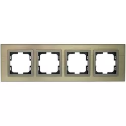 купить Розетка электрическая Mono Electric 4P алюминиевая бронзовая рамка Style в Кишинёве 