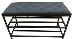 купить Полка для обуви Nex Home Pantofar 3 nivele, metal, max.150kg, 100x32x52cm, 27 Graphite в Кишинёве 