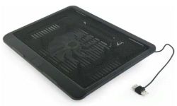 Notebook Cooling Pad Gembird NBS-1F15-04, up to 15.6'', 1x120mm, USB Passthrough, LED light