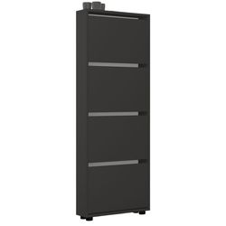 купить Полка для обуви Mobildor-Lux Leo Slim 90x16x164H cm Anthracite в Кишинёве 